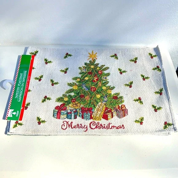 Tapestry placemats holiday
Christmas house set of two Merry  Christmas Tree New - Picture 2 of 7